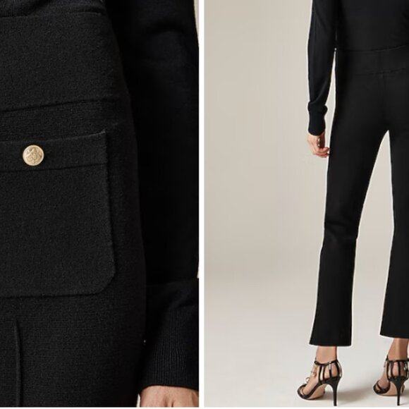 J. Crew Delaney Kickout Sweater Pant with Patch Pockets, NWOT, Size SP - Picture 3 of 4